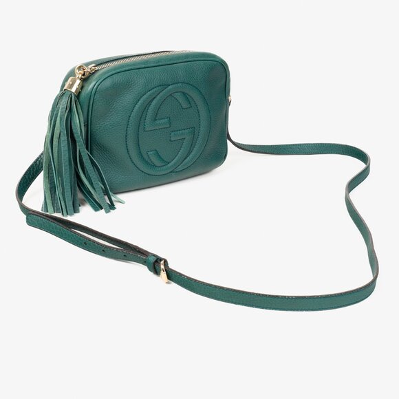 Gucci Soho Disco Green Camera Style Crossbody Bag - Picture 7 of 13
